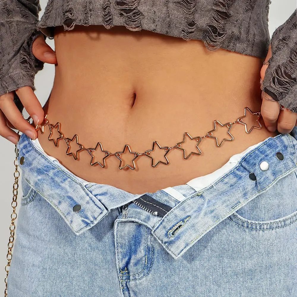 Eyraevor Silver Chain Belt Star Waist Chain 45 inch | Elegant Y2K Body Jewelry for Women - view 8