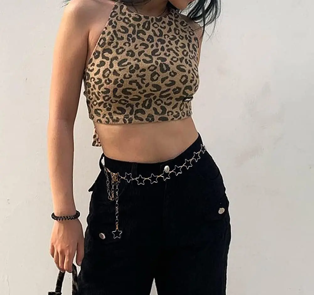 Eyraevor Silver Chain Belt Star Waist Chain 45 inch | Elegant Y2K Body Jewelry for Women - view 3