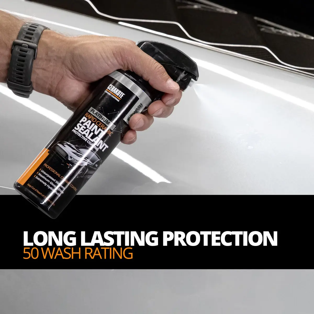 CERAKOTE Rapid Ceramic Paint Sealant 394ml (14 Fl Oz) | Glossy Mirror-Like Finish & 50-Wash Protection - view 3