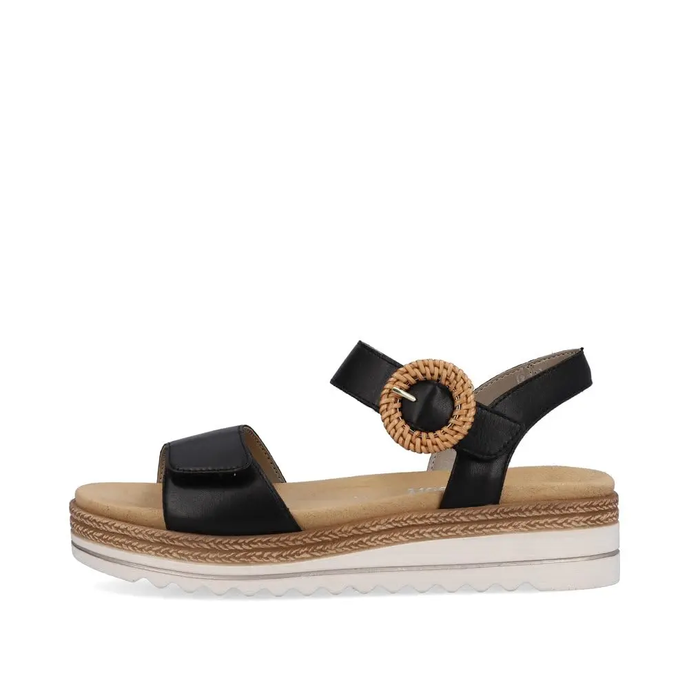 Remonte D0q52 Women's Sandals Black 38 EU / 7 US | Ultra Soft Leather Comfort - view 5
