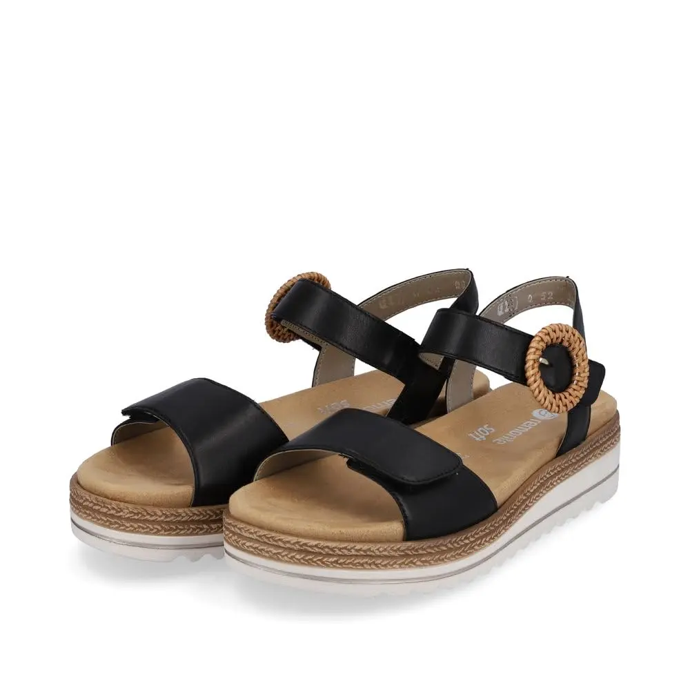 Remonte D0q52 Women's Sandals Black 38 EU / 7 US | Ultra Soft Leather Comfort - view 8