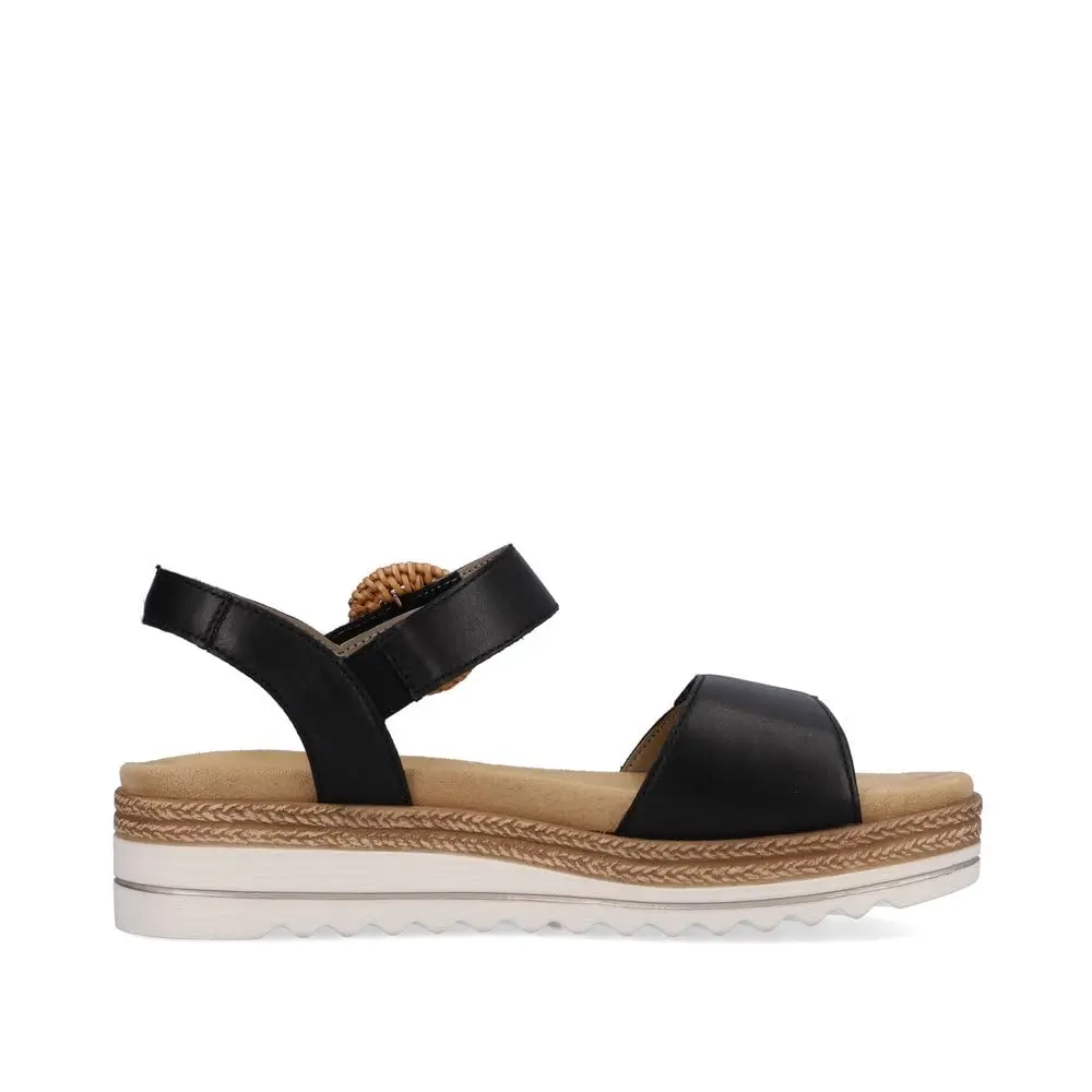 Remonte D0q52 Women's Sandals Black 38 EU / 7 US | Ultra Soft Leather Comfort - view 2