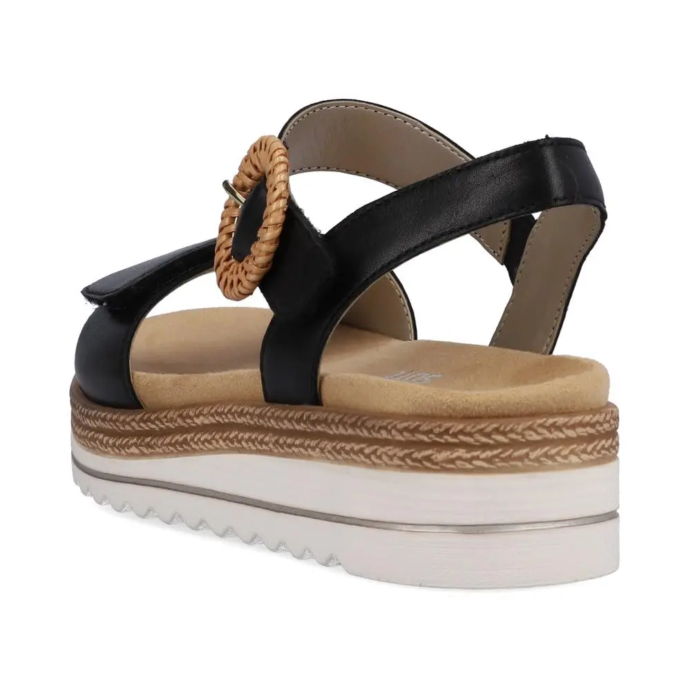 Remonte D0q52 Women's Sandals Black 38 EU / 7 US | Ultra Soft Leather Comfort - view 3