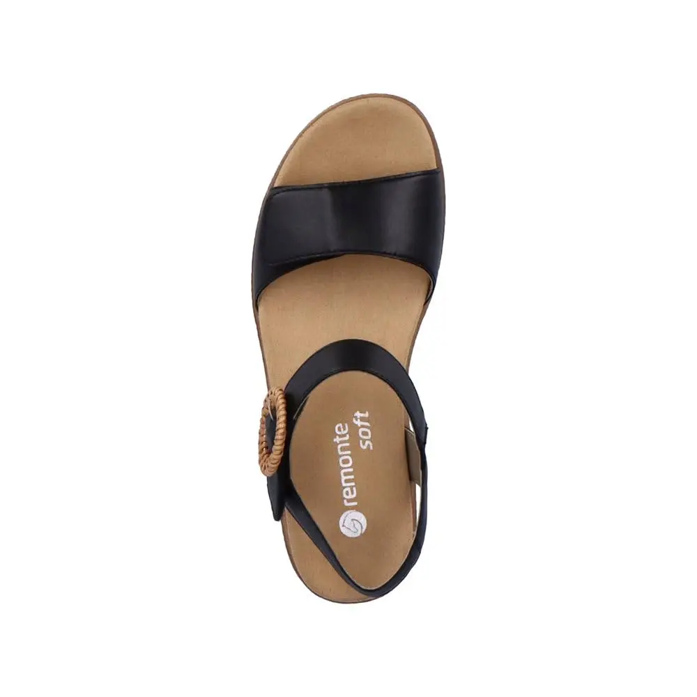 Remonte D0q52 Women's Sandals Black 38 EU / 7 US | Ultra Soft Leather Comfort - view 4