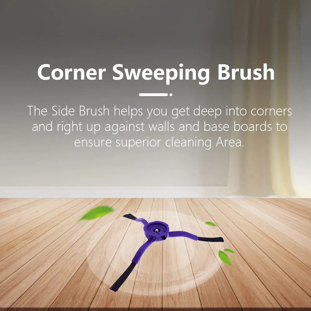 neutop Replacement Side Brushes for eufy RoboVac X8, X8 Hybrid | Deep Corner & Wall Cleaning (110 characters) - view 2