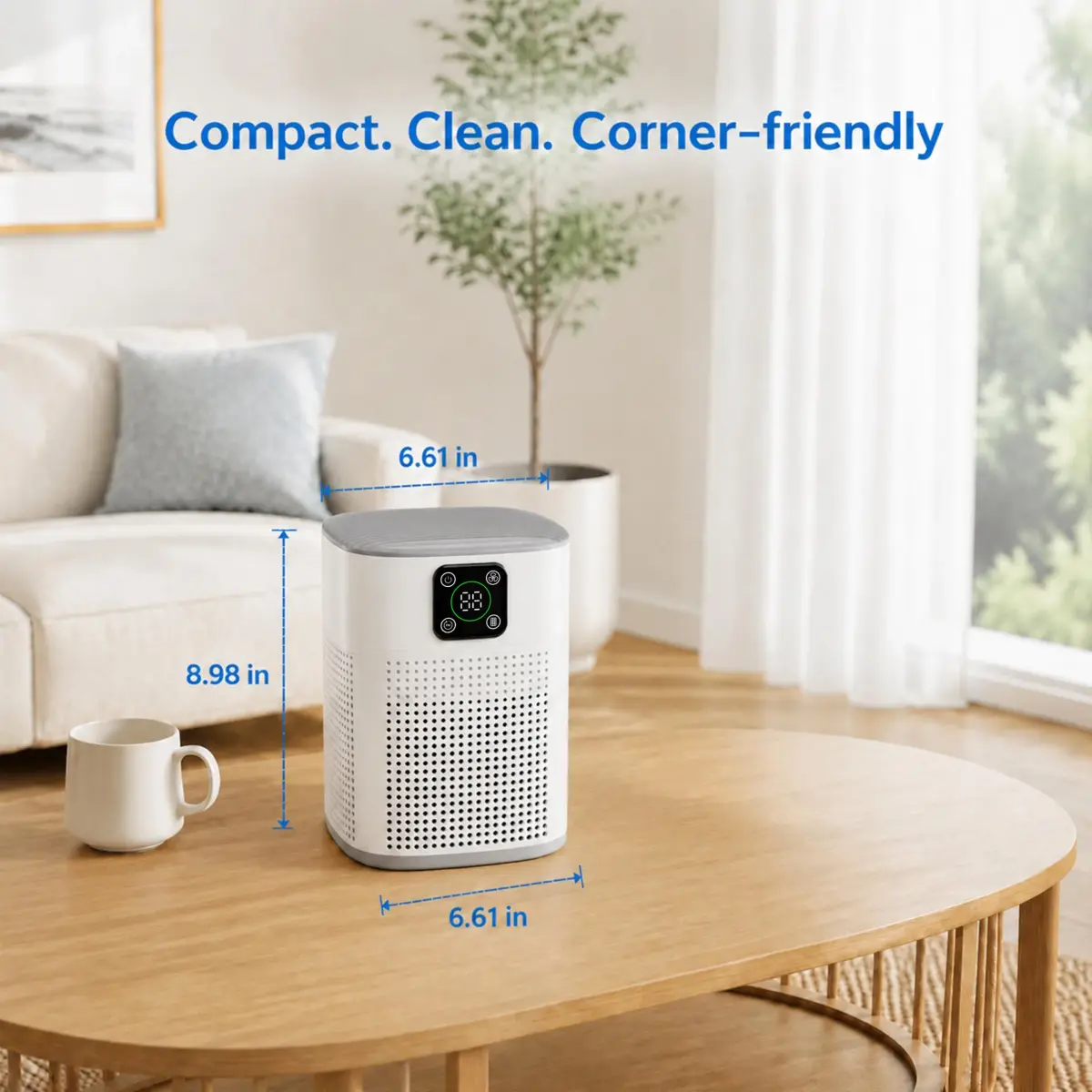 Honeyuan H13 HEPA Air Purifier for Bedroom & Large Rooms | 1095 sqft Coverage, 24dB Sleep Mode, 3-Stage Filtration - view 6