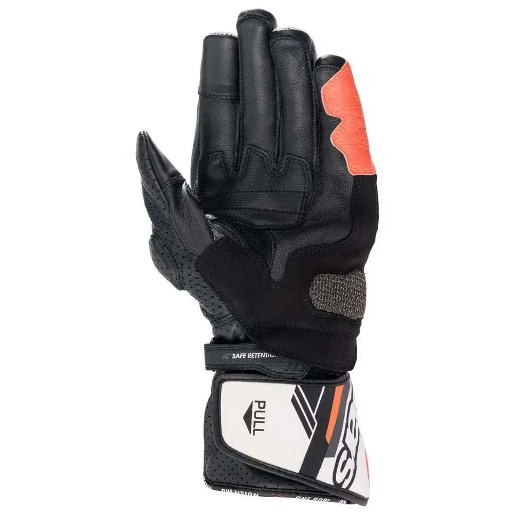 Alpinestars SP-8 V3 XX-Large Black/White/Red Fluo Full Gauntlet Leather Gloves - view 2