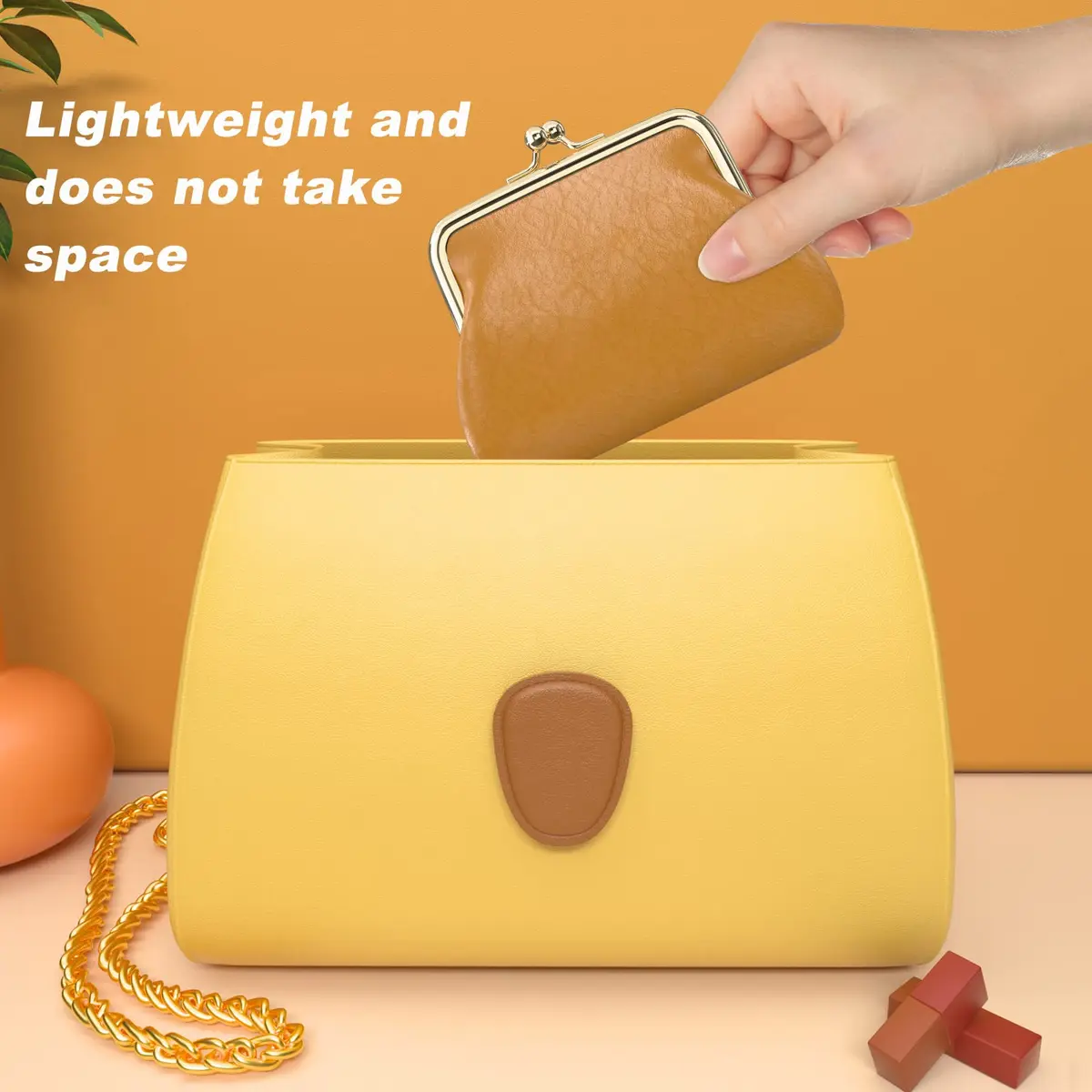 Nipichsha PU Leather Coin Purse Small Wallet with Kiss Lock Clasp, 13.5cm (5.3 Inch) | Holds Coins, Cards, and Small Essentials - view 7