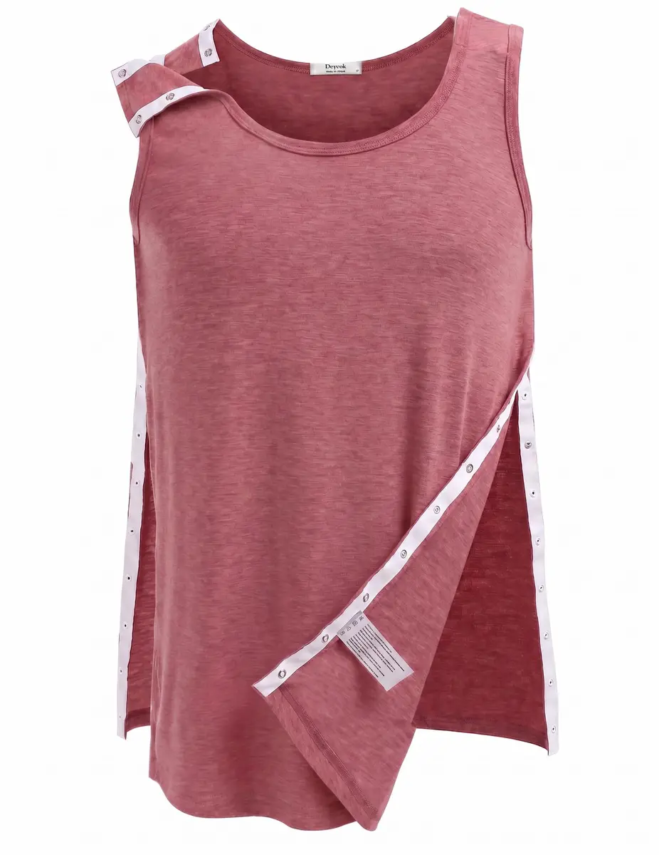 Deyeek Post Shoulder Surgery Shirts for Women & Men | Tearaway Snap Tank Top for Recovery & Comfort - main product image