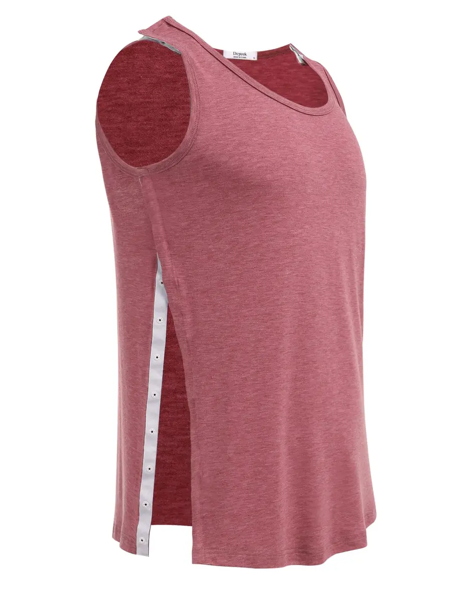 Deyeek Post Shoulder Surgery Shirts for Women & Men | Tearaway Snap Tank Top for Recovery & Comfort - view 7