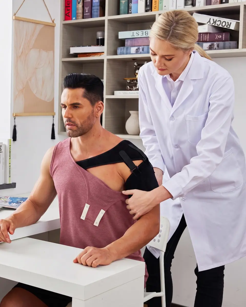 Deyeek Post Shoulder Surgery Shirts for Women & Men | Tearaway Snap Tank Top for Recovery & Comfort - view 2