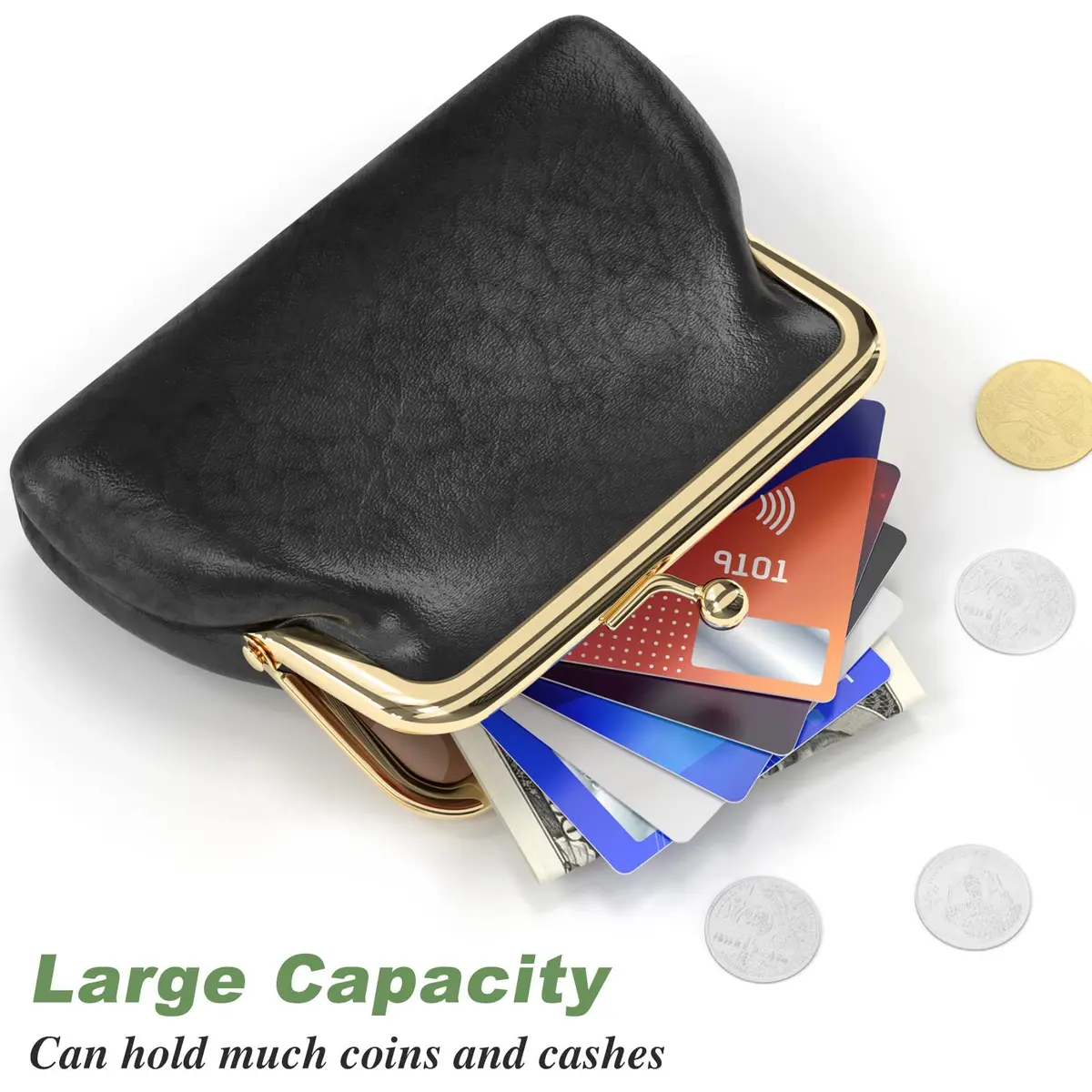 Nipichsha Coin Purse Small PU Leather Change Purse | Waterproof, Durable & Compact (70-120 chars) - view 5