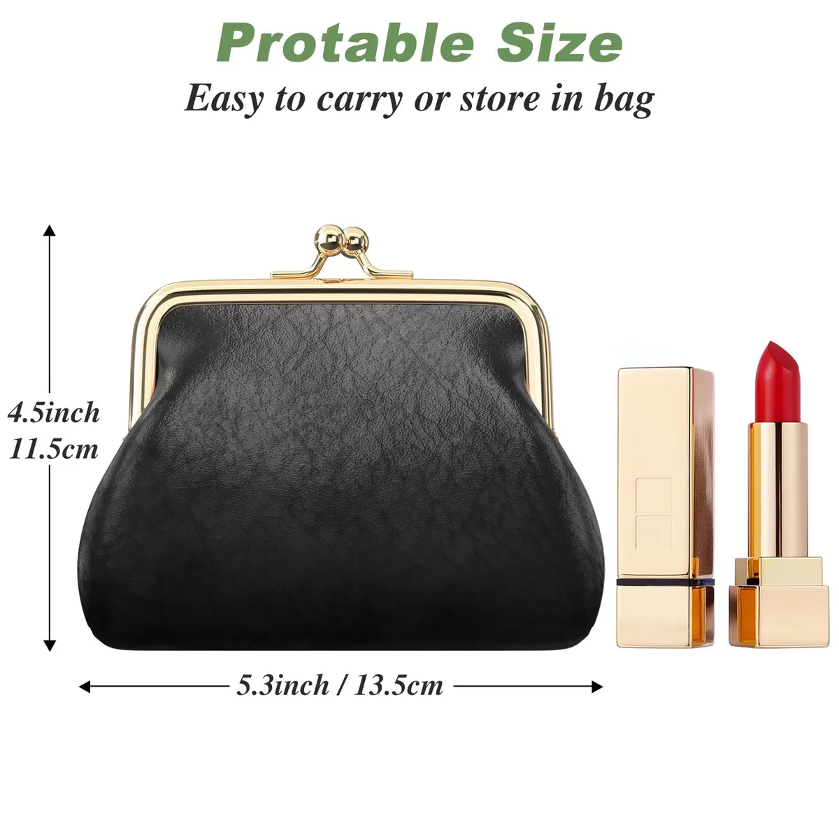 Nipichsha Coin Purse Small PU Leather Change Purse | Waterproof, Durable & Compact (70-120 chars) - view 3