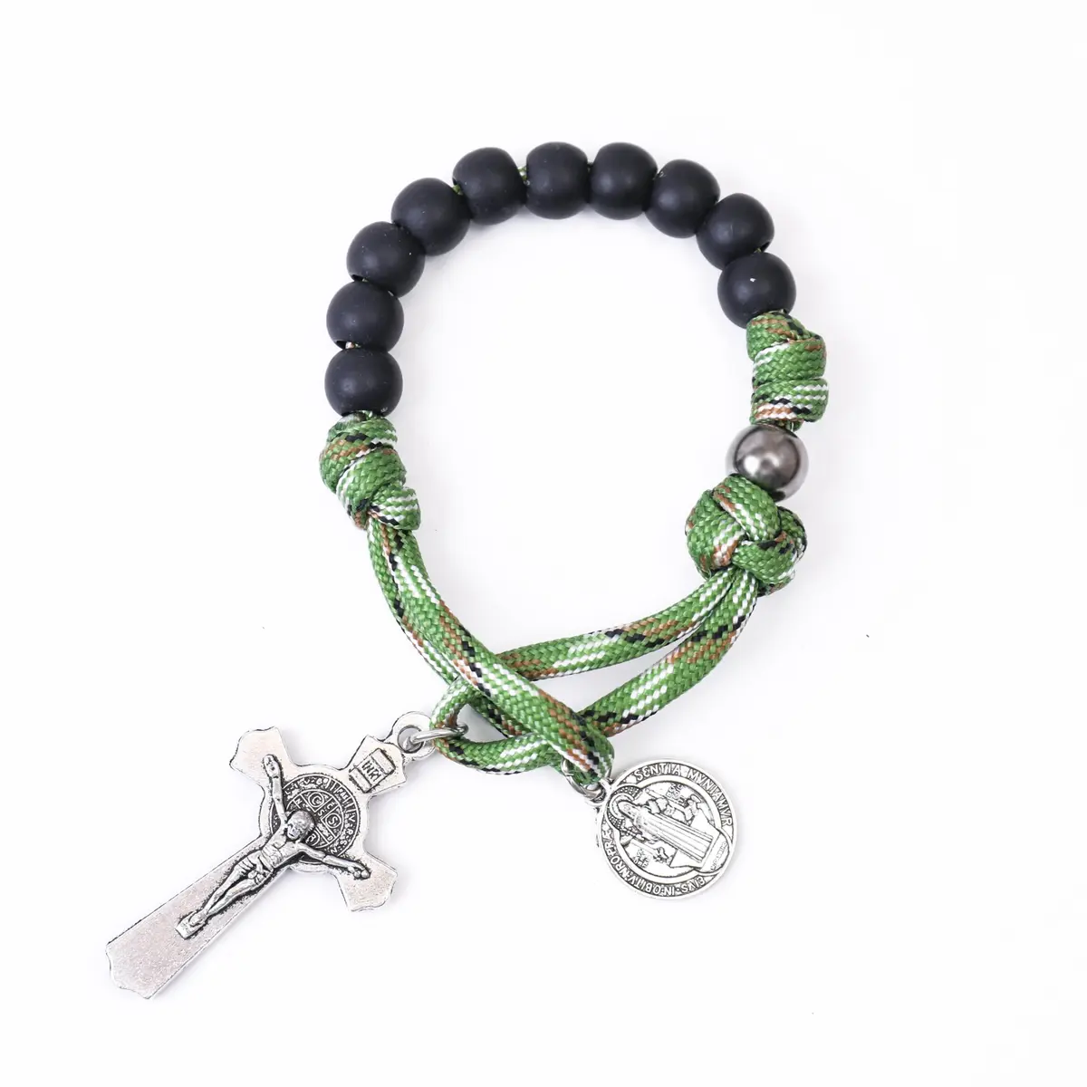 Nazareth Store One Decade Paracord Rosary 28.5cm (11.22") with St. Benedict Medal & Cross | Pocket Travel Rosary - main product image