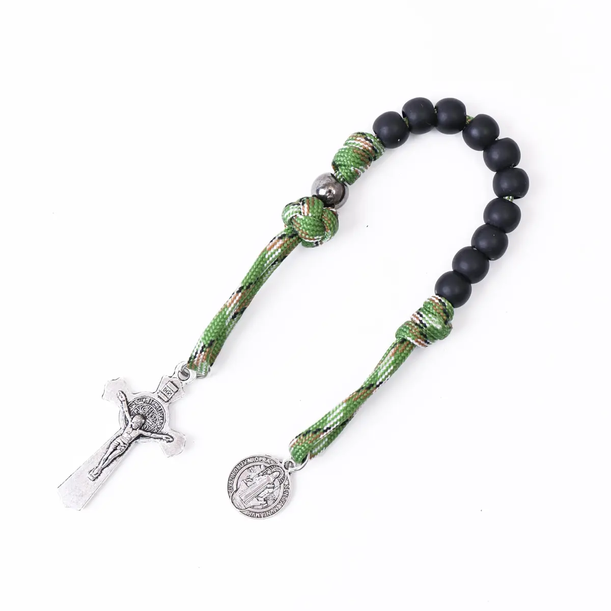 Nazareth Store One Decade Paracord Rosary 28.5cm (11.22") with St. Benedict Medal & Cross | Pocket Travel Rosary - view 5