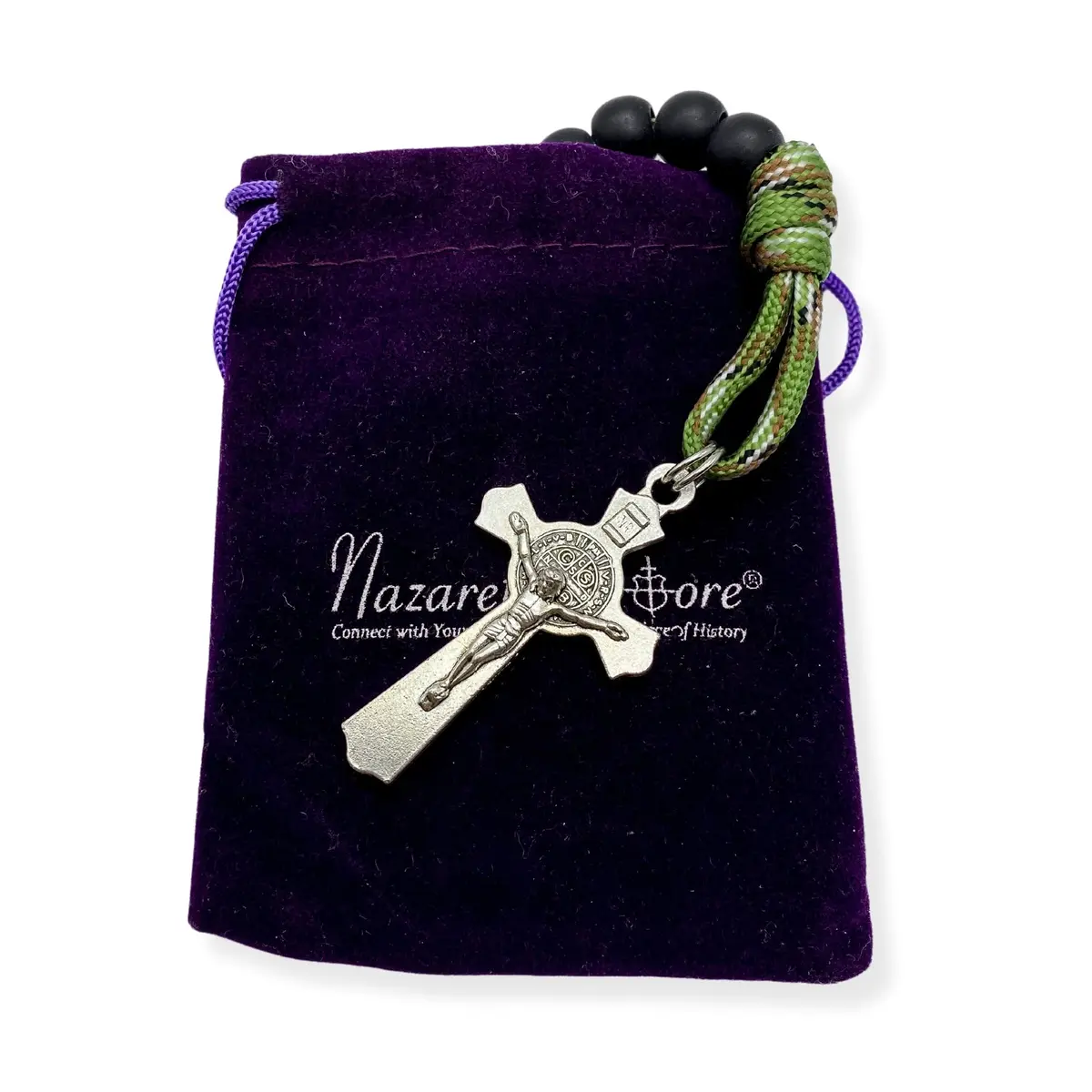 Nazareth Store One Decade Paracord Rosary 28.5cm (11.22") with St. Benedict Medal & Cross | Pocket Travel Rosary - view 7