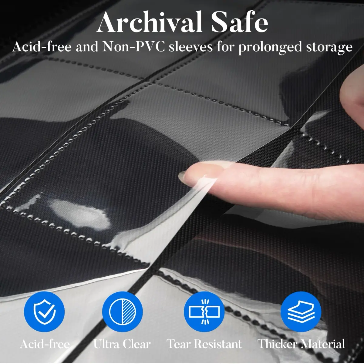 Fabmaker 9 Pocket Card Binder for 360 Cards, Navy Blue | Organize & Protect Your Trading Cards - view 4