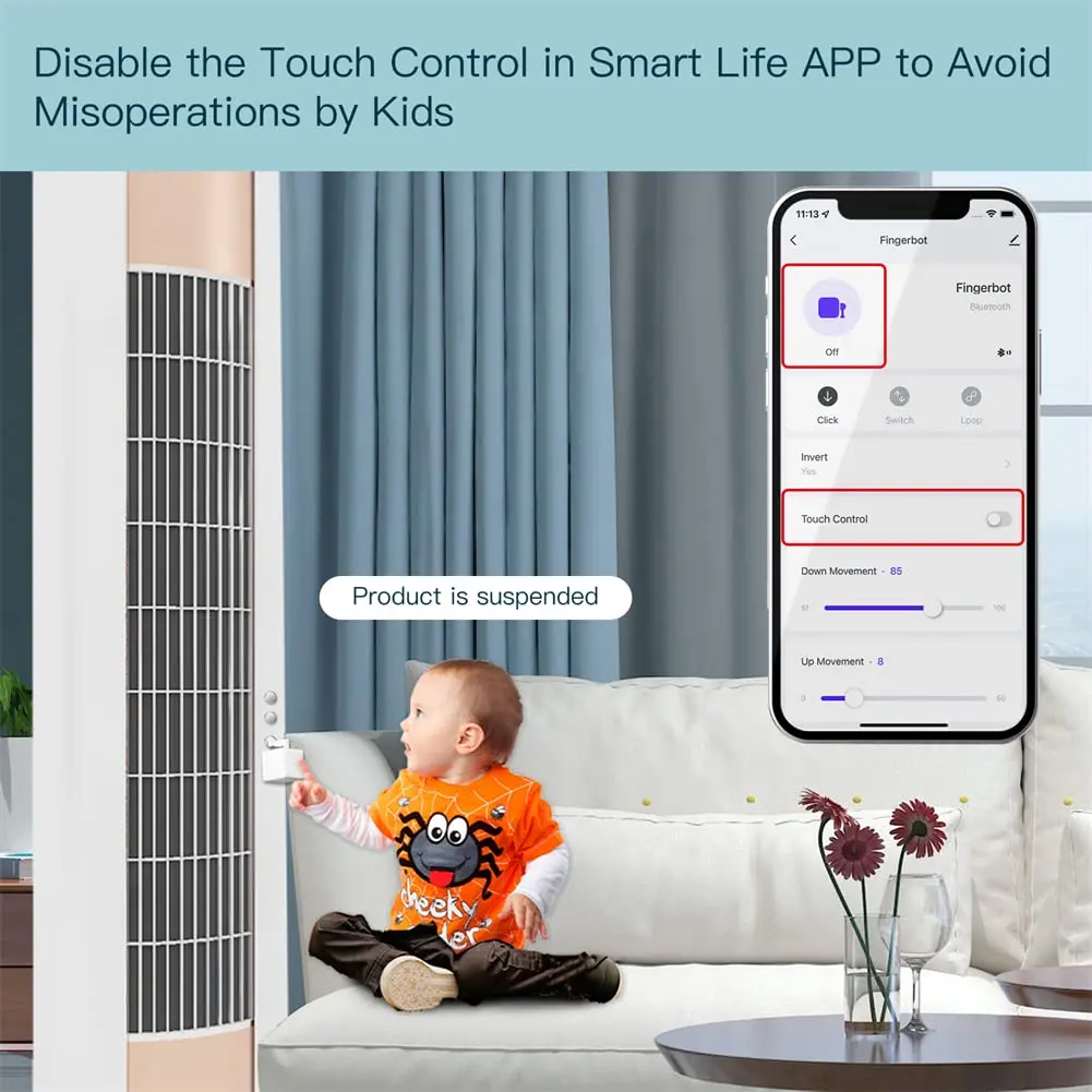 MoesGo 2nd Generation Smart Bluetooth Fingerbot Plus | Wireless Light Switch Button Pusher, Alexa & Google Compatible - view 9