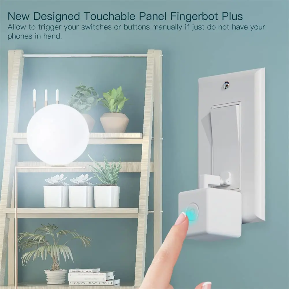 MoesGo 2nd Generation Smart Bluetooth Fingerbot Plus | Wireless Light Switch Button Pusher, Alexa & Google Compatible - view 2