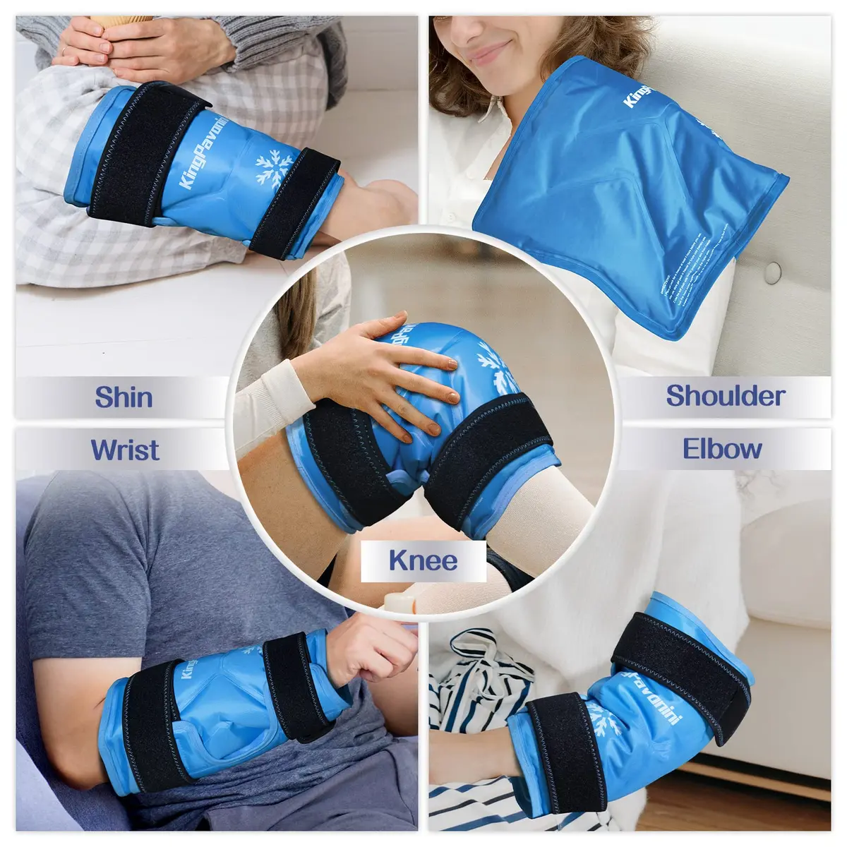 KingPavonini XXL Knee Ice Pack Wrap with Straps, 1.2kg Gel, 48x27cm | Reusable Cold Therapy for Knee Injuries & Arthritis - view 7
