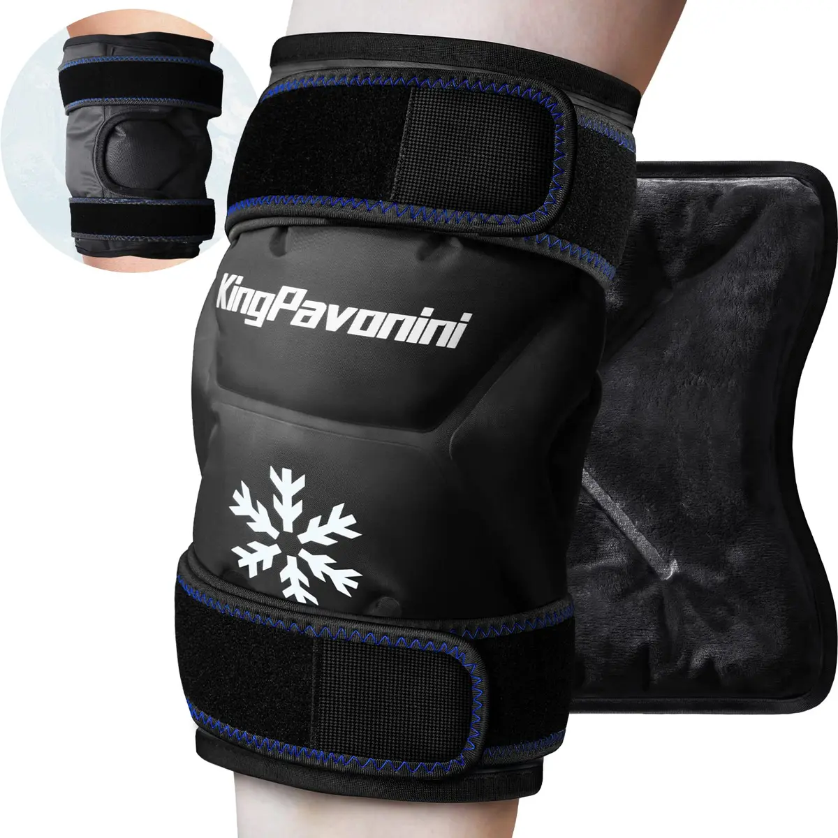 KingPavonini XXL Knee Ice Pack Wrap Around Entire Knee | Large Cold Therapy for Pain Relief & Swelling - main product image