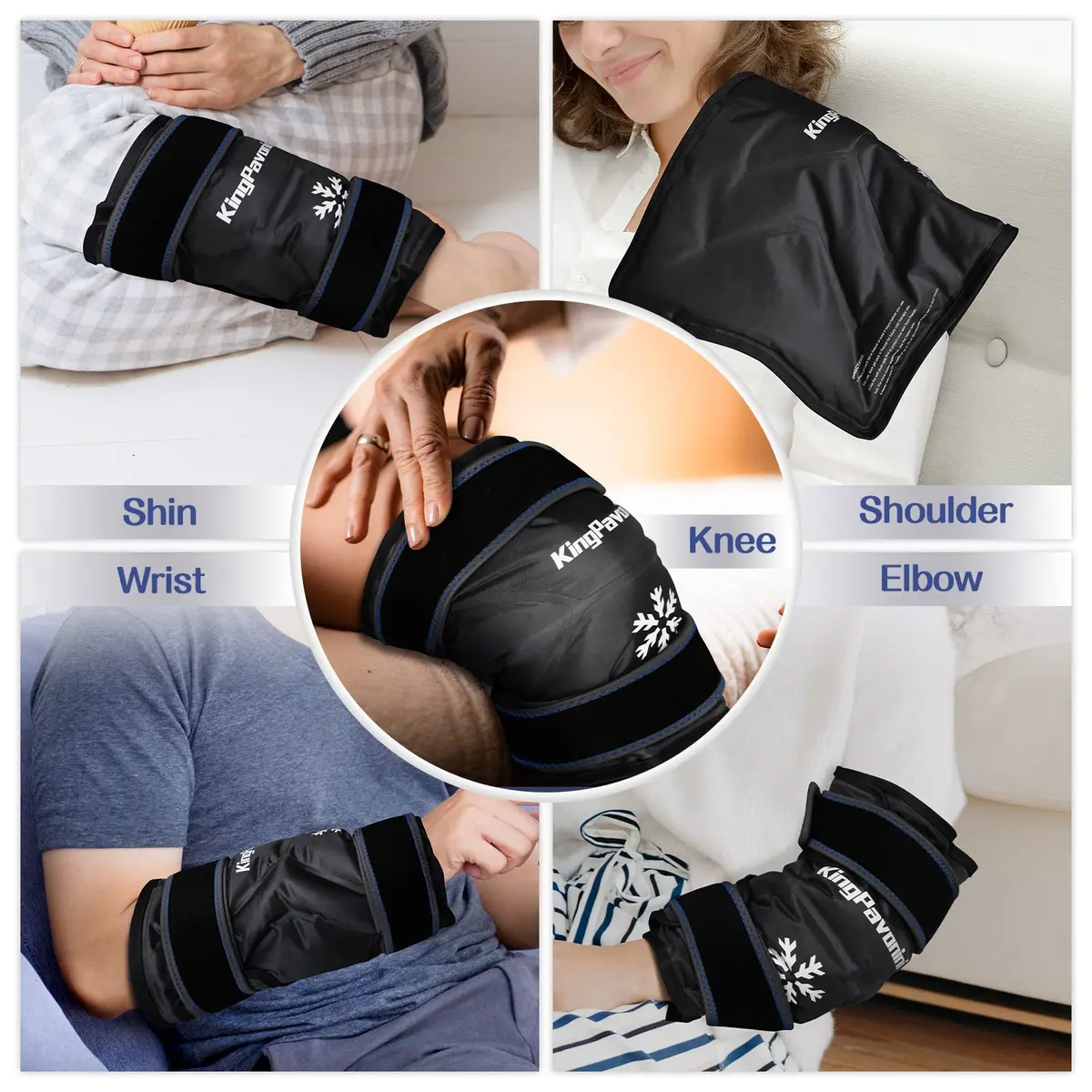 KingPavonini XXL Knee Ice Pack Wrap Around Entire Knee | Large Cold Therapy for Pain Relief & Swelling - view 7