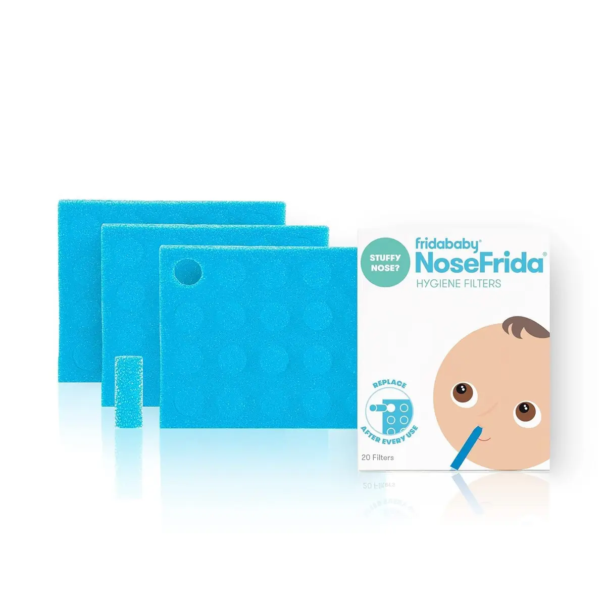 Frida Baby NoseFrida Original Filter Refills 60ct | Doctor-Invented Hygiene Filters for Effective Snot Removal - main product image