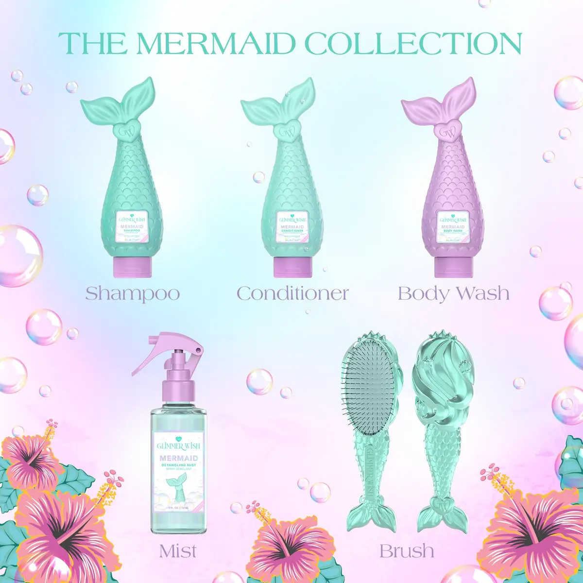 Glimmer Wish Mermaid Kids Conditioner 12 Fl Oz | Paraben & Sulfate Free, Tropical Beach Scent, Strong & Smooth Hair - view 8