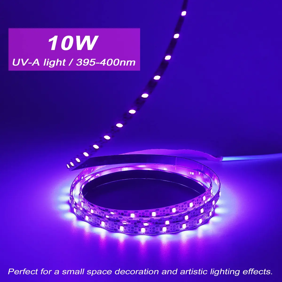 GREENIC USB Black Light Strip 6.6ft | 10W UV LED for Halloween & Party - view 4