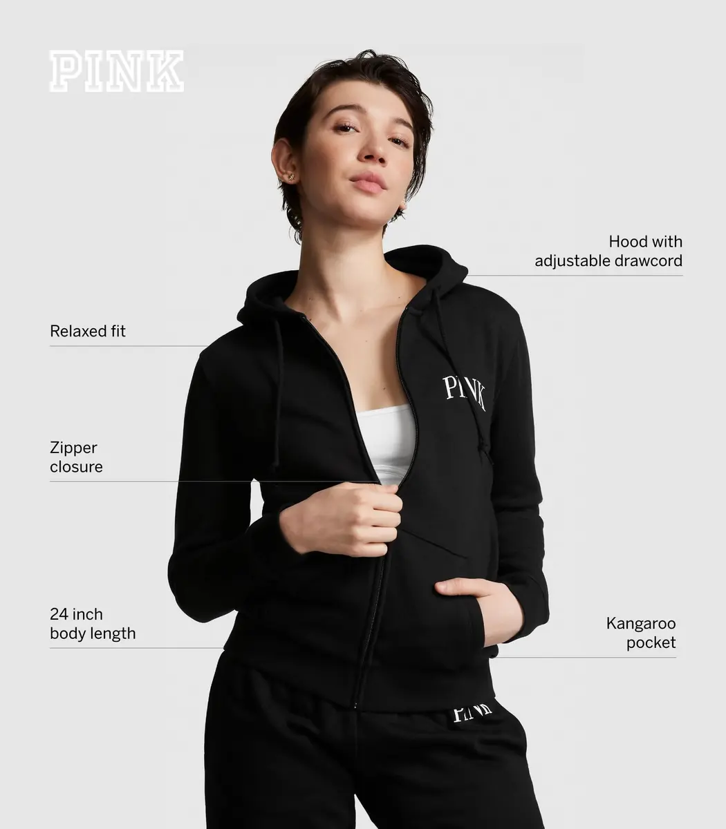 Victoria's Secret PINK Logo Sweatshirt | Cozy, Relaxed Fit, Cotton Blend, S - view 5