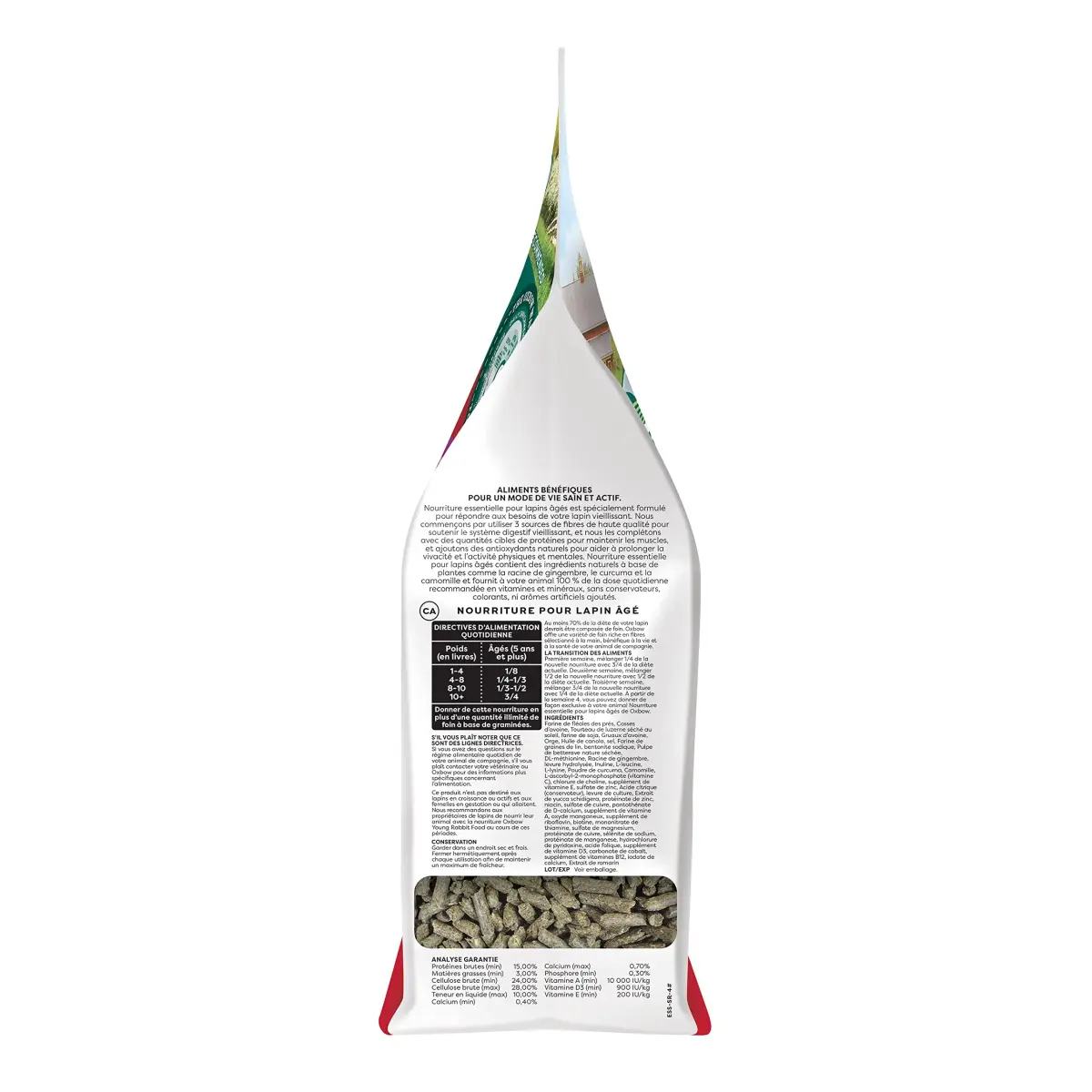 Oxbow Essentials Senior Rabbit Food High-Fiber Pellets 1.81 kg (4 lb) | Vet-Formulated for Digestive Health - view 4