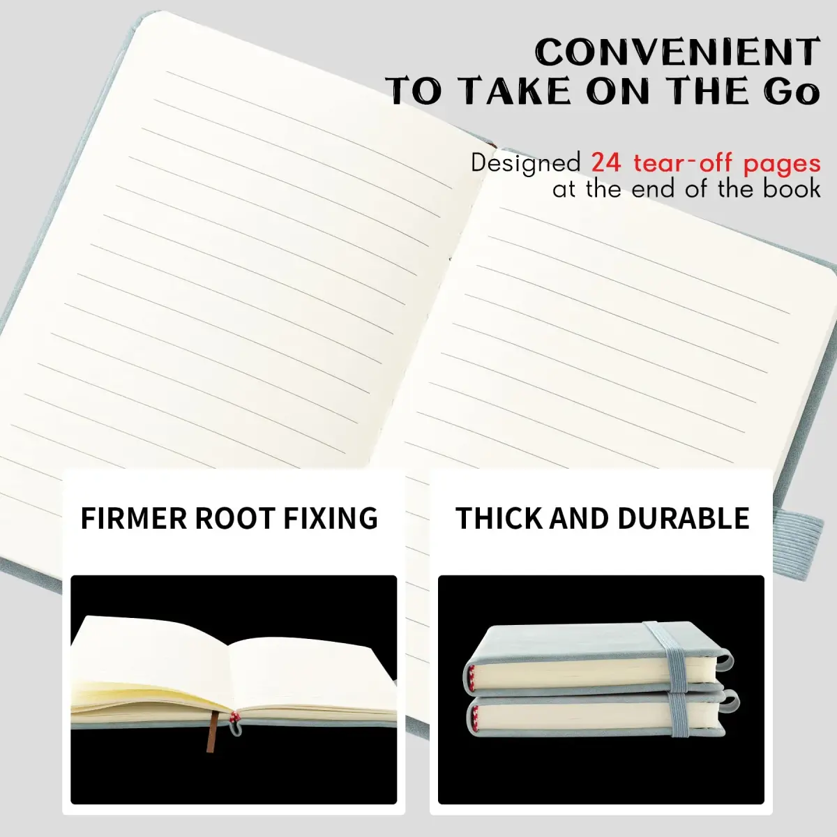 Animusphere Blue 2Pack Pocket Notebook 10.2cm x 14.5cm (4" x 5.7") | Classic Leather Cover with Pen Holder - view 6
