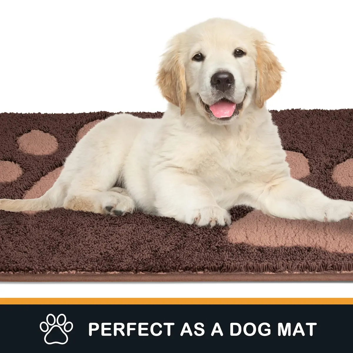 PURRUGS Dirt Trapping Door Mat Indoor Entrance 24" x 35.5" Brown | Pet & Mud Trap with Waterproof Backing - view 3