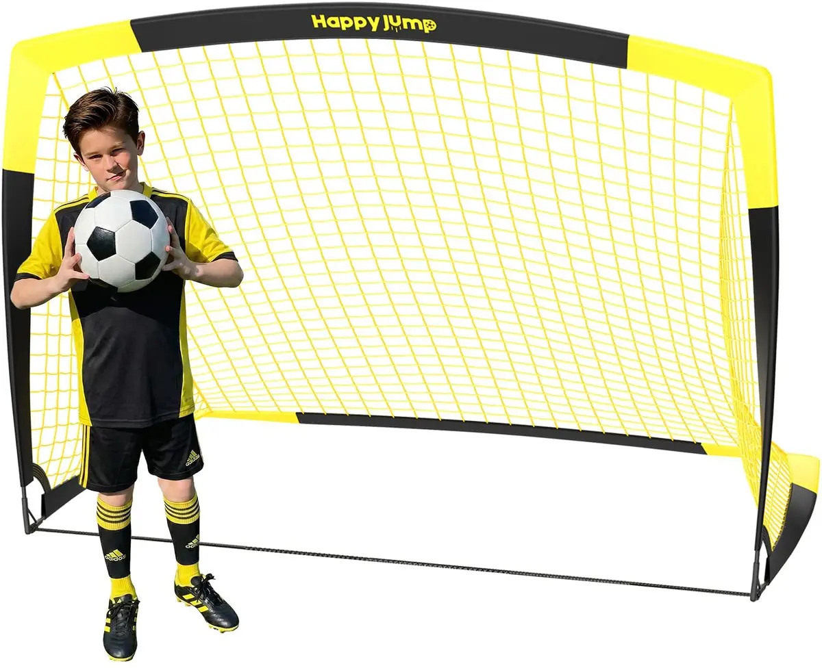 Happy Jump Portable Soccer Goal 7x5 & 5x3.6 FT | Large-Frame Youth Training Net, Weather-Resistant, Easy Setup - main product image