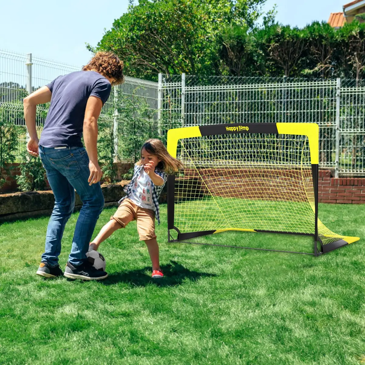 Happy Jump Portable Soccer Goal 7x5 & 5x3.6 FT | Large-Frame Youth Training Net, Weather-Resistant, Easy Setup - view 2