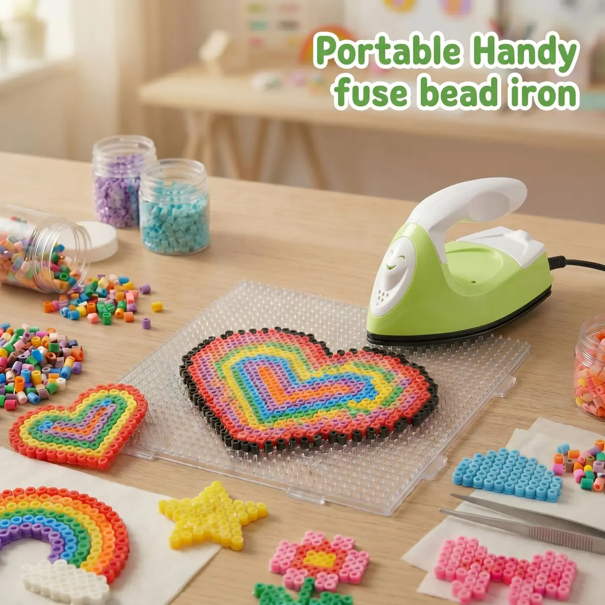 Honoson Mini Craft Iron with Charging Base Tiny, Fruit Green | Portable DIY Heat Press for Small Projects - view 4