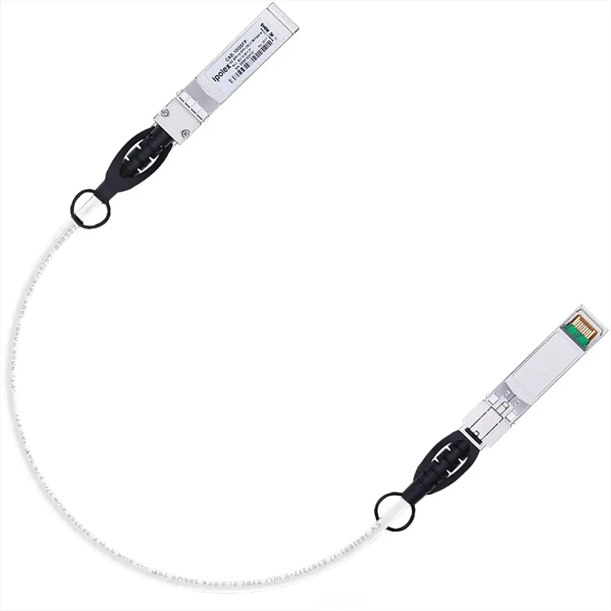 ipolex 10G SFP+ Twinax Copper Cable 0.25m White | High-Speed Passive DAC for Networking - main product image