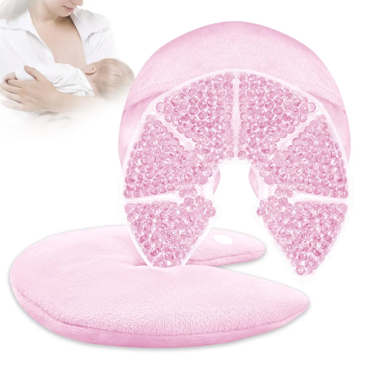 CONBELLA Hot Cold Gel Bead Breast Therapy Pack, 17cm (6.69in) Diameter | Therapeutic Relief for Breastfeeding, Mastitis & Engorgement - main product image