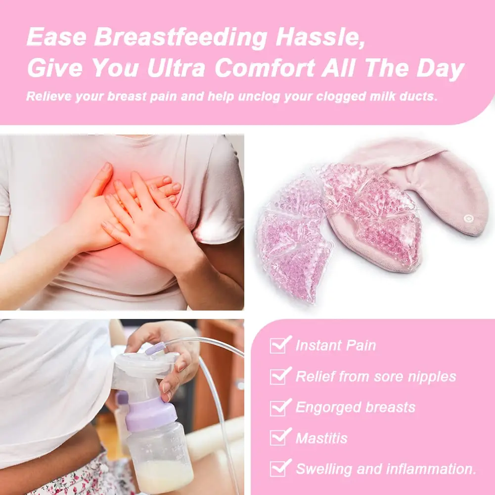 CONBELLA Hot Cold Gel Bead Breast Therapy Pack, 17cm (6.69in) Diameter | Therapeutic Relief for Breastfeeding, Mastitis & Engorgement - view 4