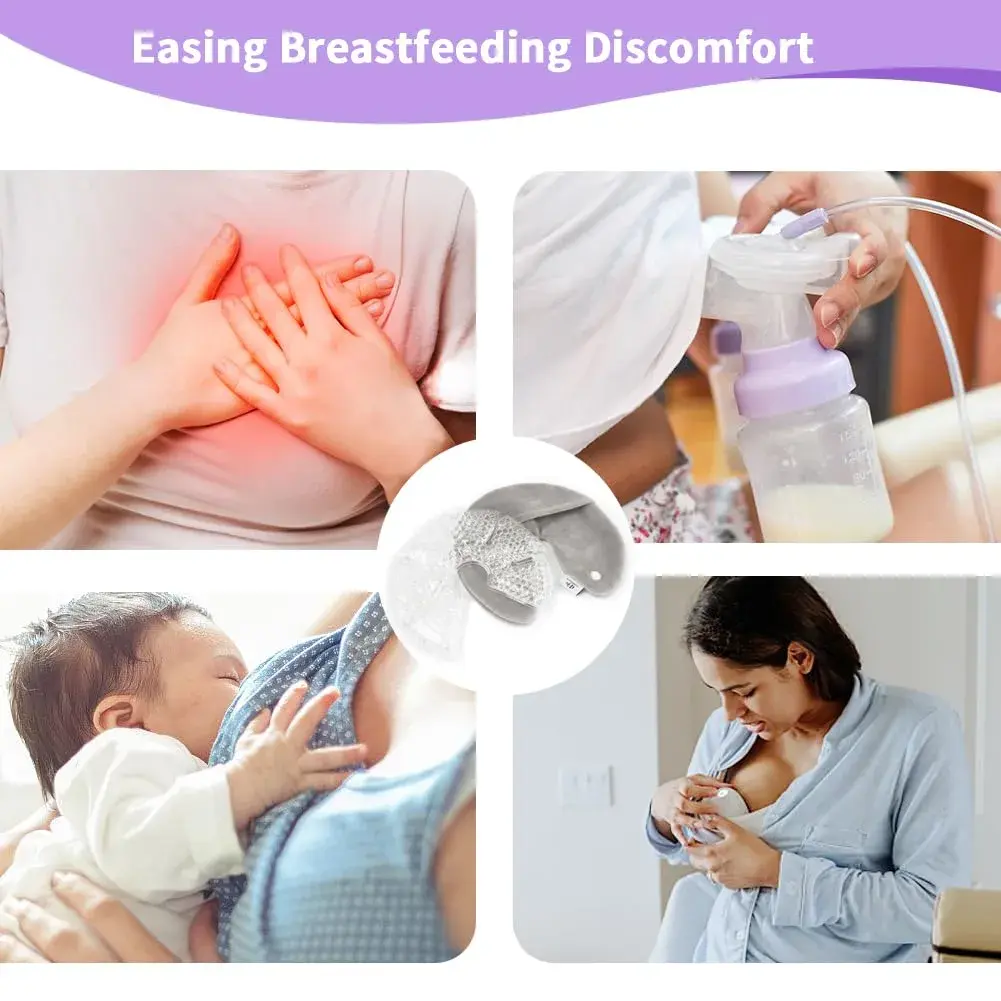 CONBELLA Breast Ice Packs 2 Pack | Therapeutic Gel Pads for Engorgement, Mastitis, Clogged Ducts, Nipple Pain, Improve Milk Flow - view 4