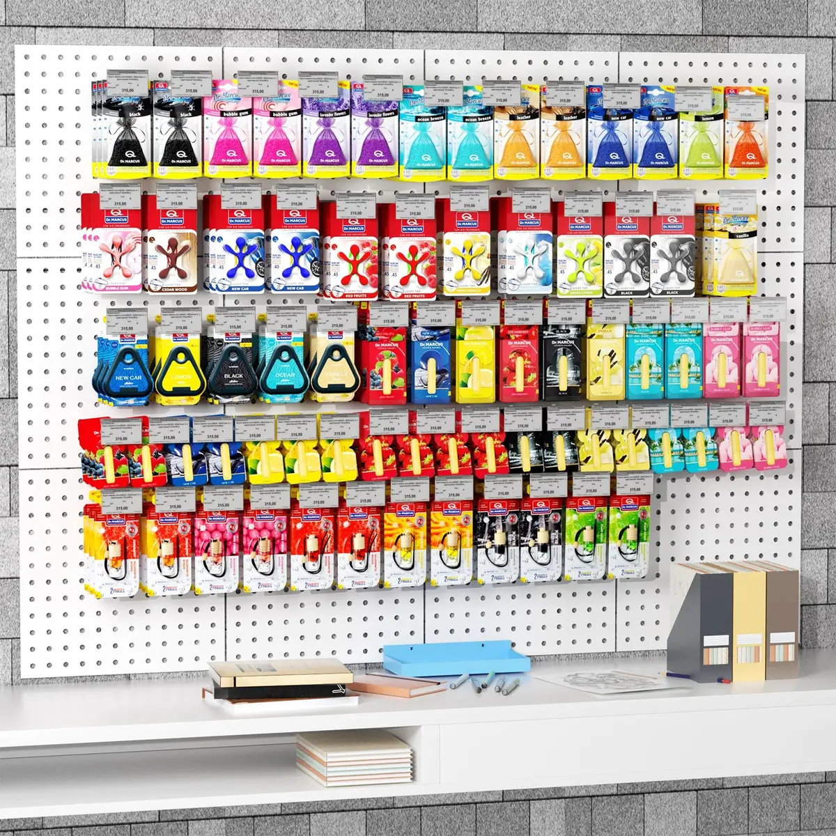 FZK Heavy Duty Metal Peg Board Wall Organizer 12in*12in | Strong, Rust-Resistant, Space-Saving - view 7