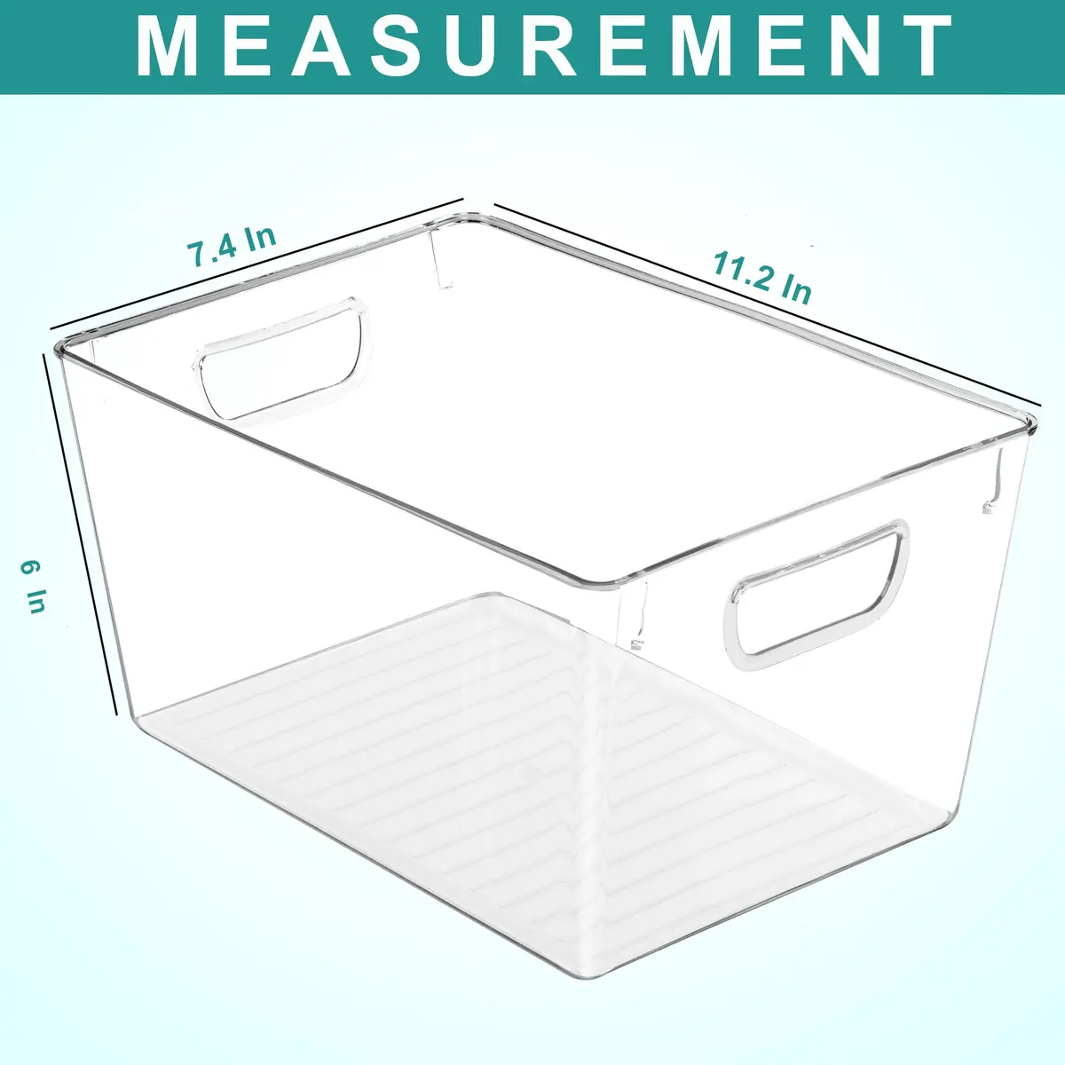 Utopia Kitchen Pantry Organizers and Storage Bins, 6 Pack, Large, Clear | Space-Saving Kitchen Storage - view 2