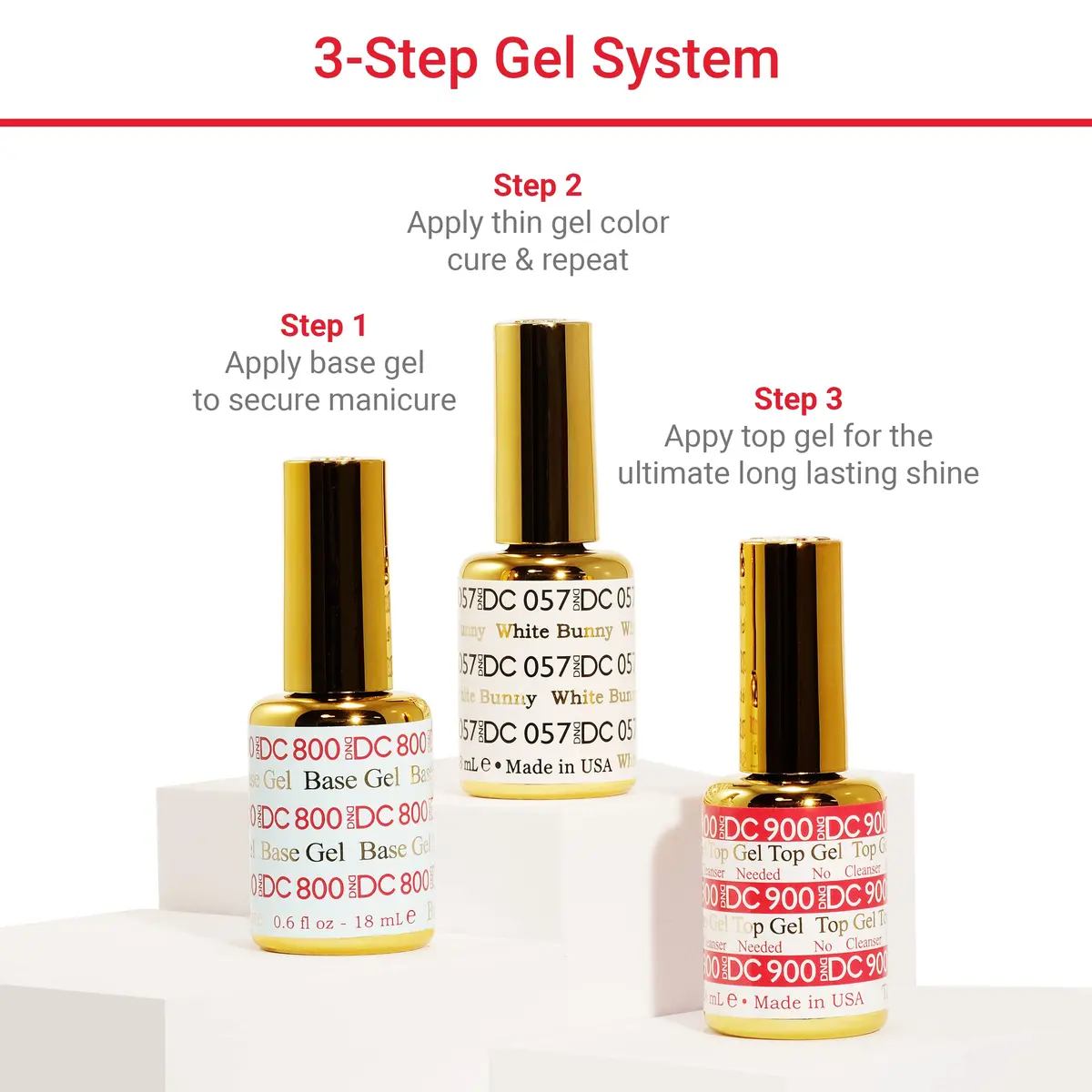 DAISY DND DC Gel Polish Set, Red Collection, 0.5 Fl Oz | Chip-Free, Lasts 3 Weeks, Soaks Off in 10-15 Min - view 4