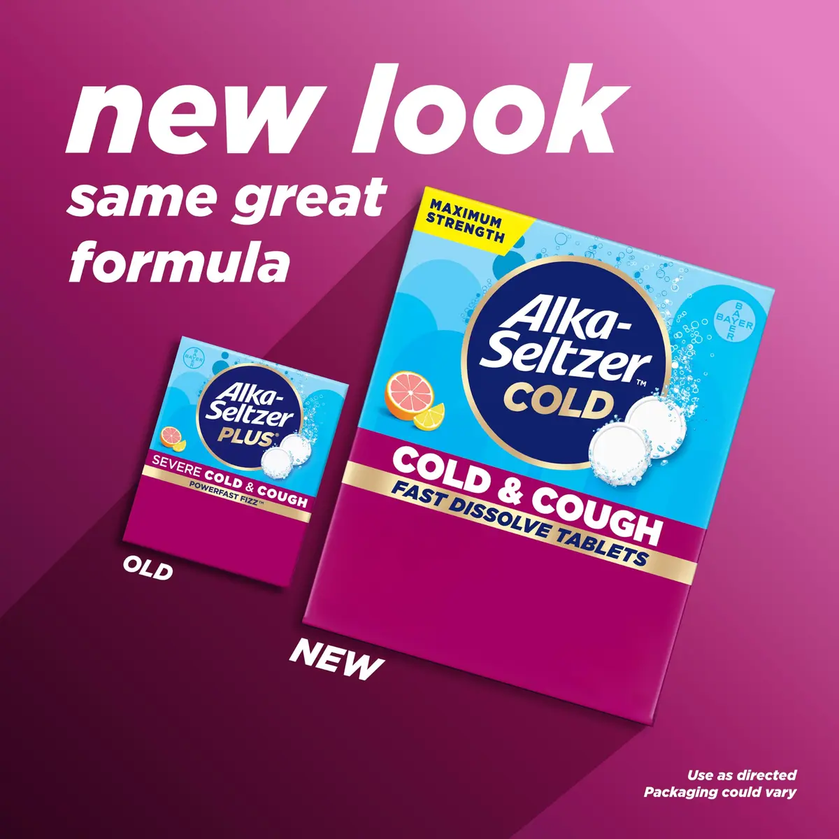 ALKA-SELTZER PLUS Cold & Cough Max Strength Tablets 48 Count | Fast Dissolve Relief for Adults & Children 12+ - view 2