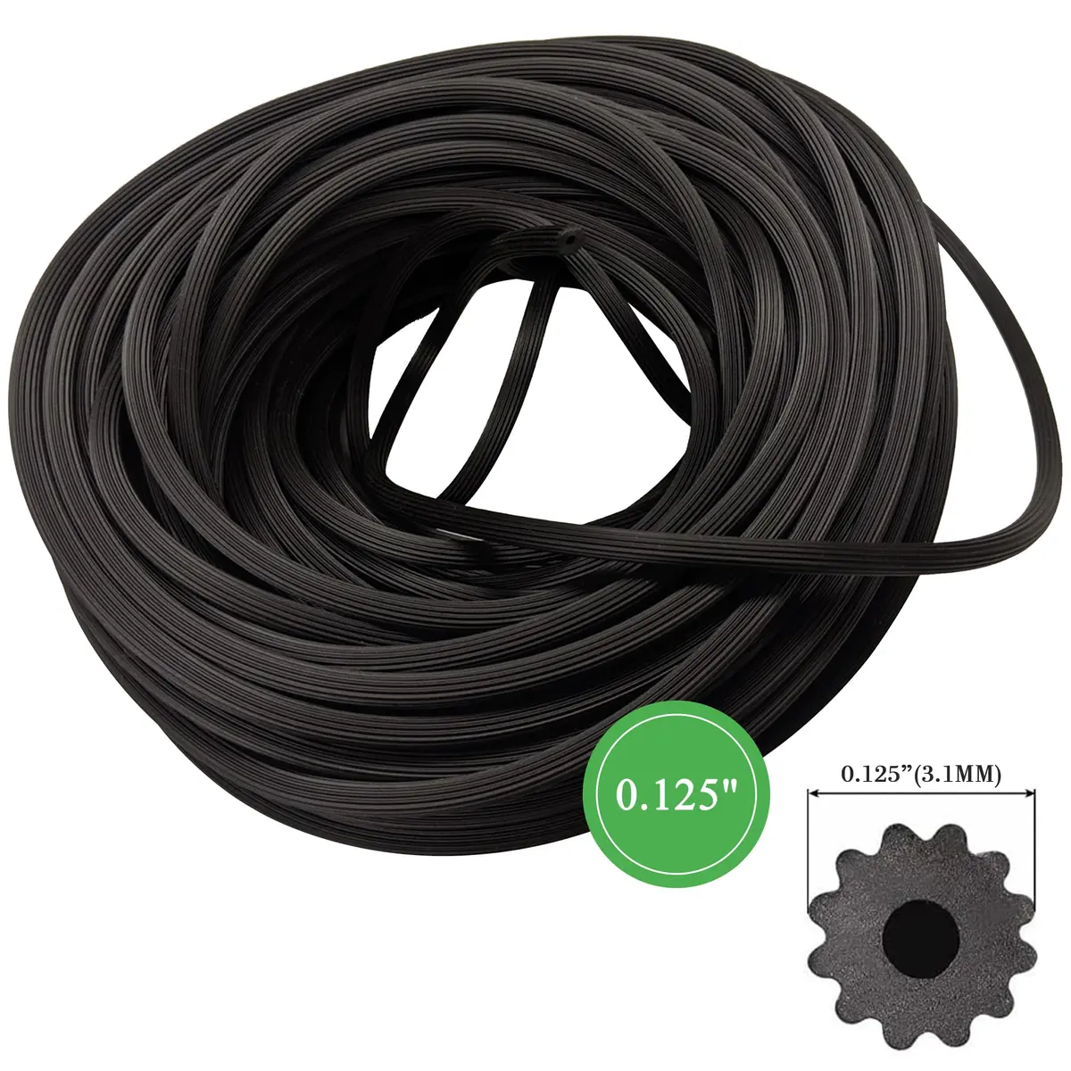 FINE PRODUCT SUPPLY Screen Spline 0.125" | Durable Vinyl, 100ft Roll for Window & Door Mesh - view 2