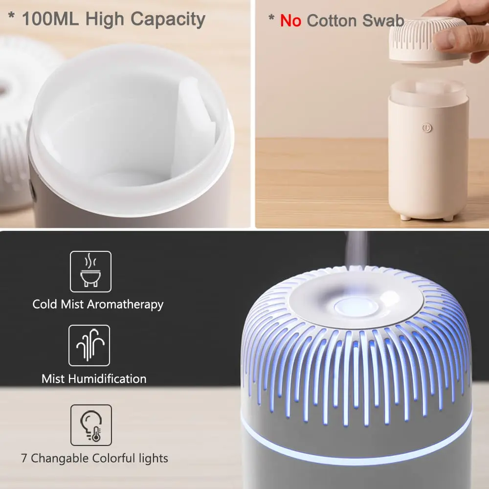 UrrSovv USB Car Diffuser Humidifier 100ml (3.4 Fl Oz) | Ultrasonic Cool Mist for Fresh Air - view 8