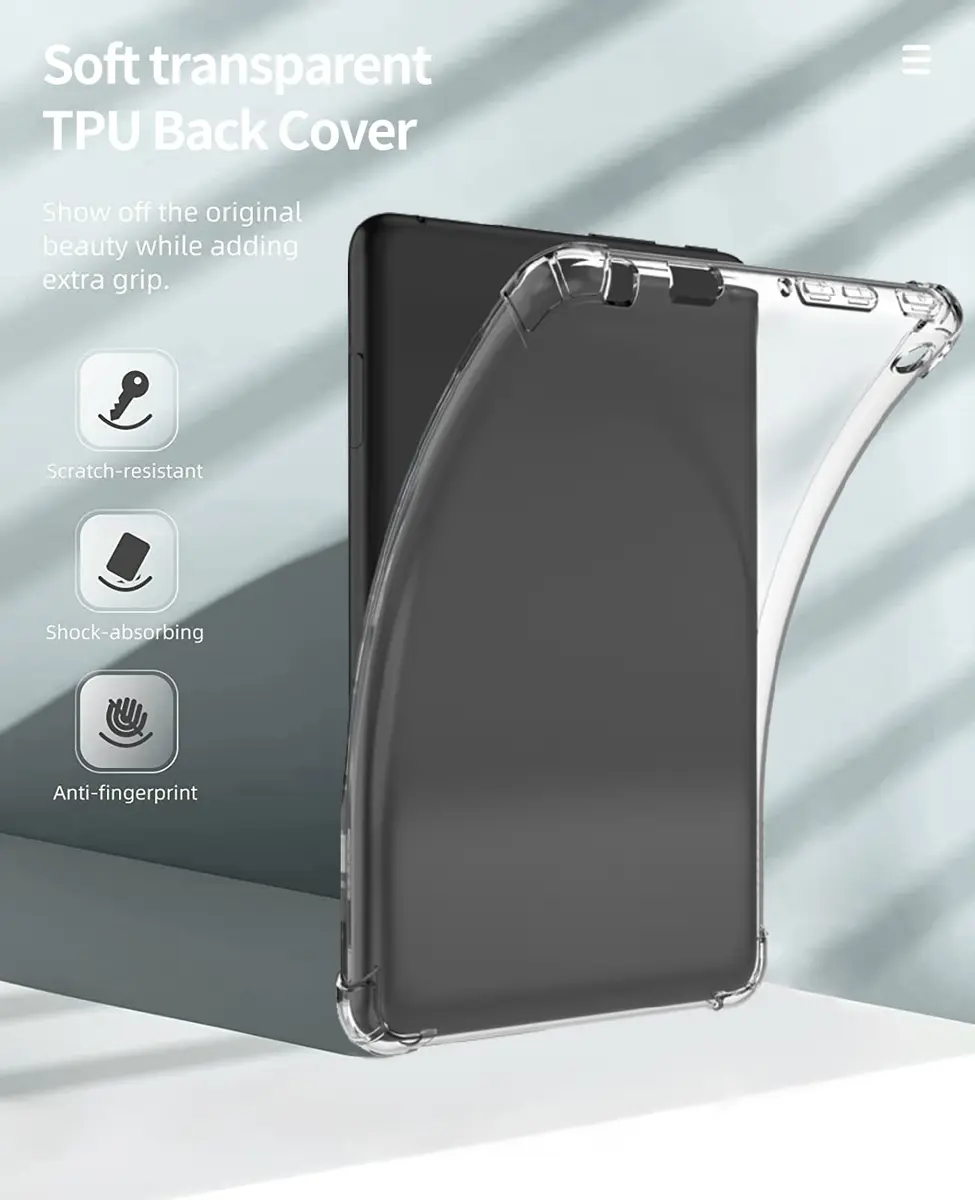 KEEXYICC Kindle Paperwhite 10th Gen Transparent Cover | Ultra-Thin Silicone Shell with Thick Corners - view 8