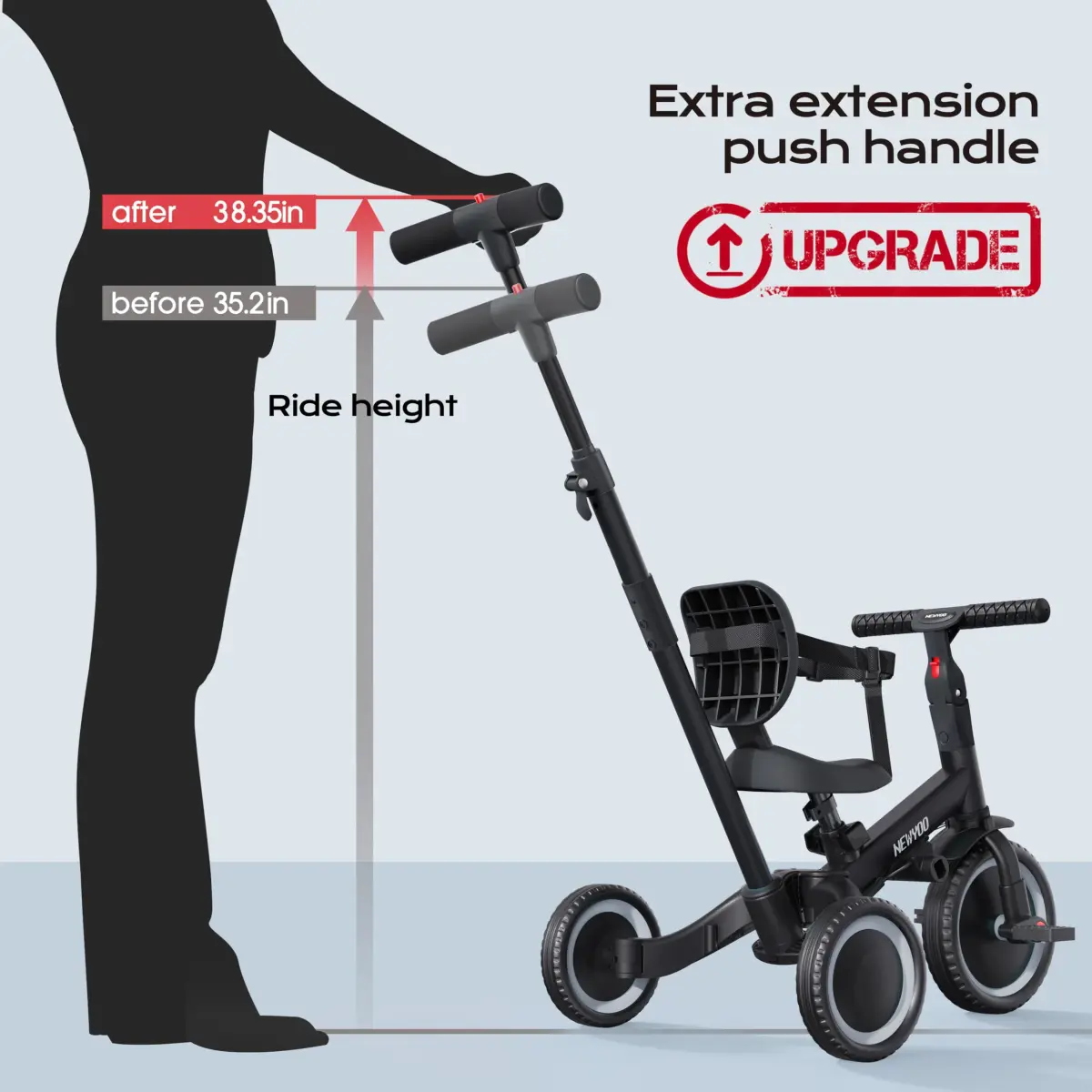 newyoo TR007 5-in-1 Tricycle for Toddlers 1-3 Years | ASTM & EN188 Approved - view 5