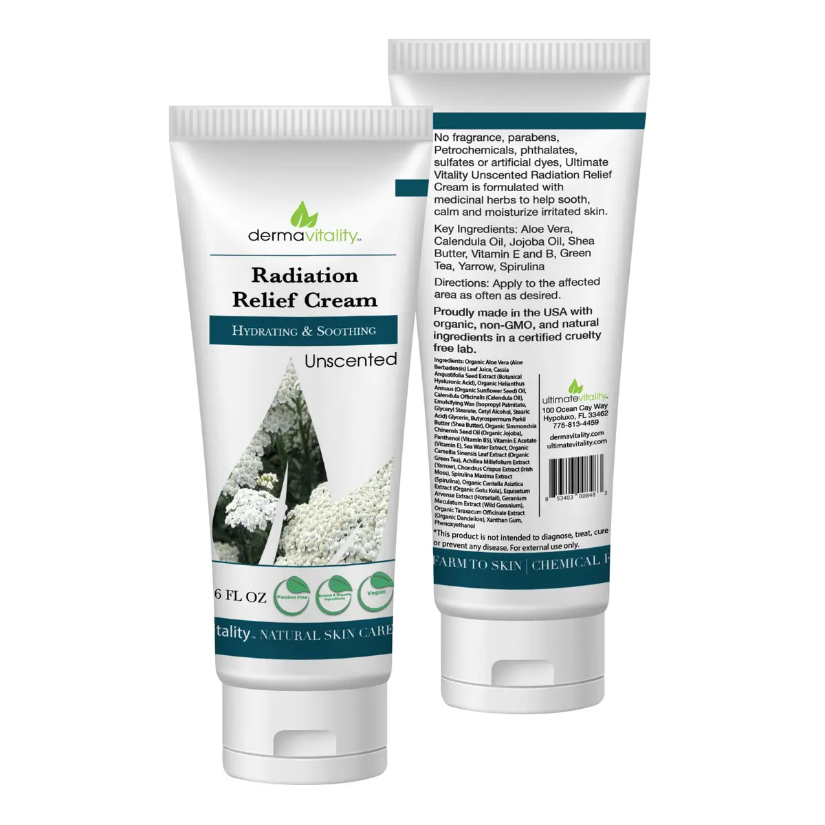 UltimateVitality Radiation Burn Relief Cream Calendula Organic 59ml (2 oz) | Natural Soothing for Radiation Patients - view 6