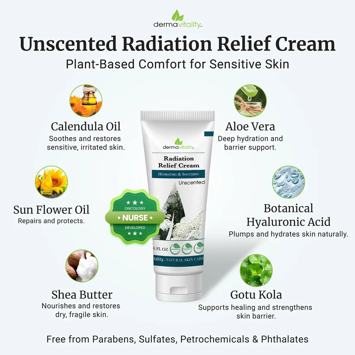 UltimateVitality Radiation Burn Relief Cream Calendula Organic 59ml (2 oz) | Natural Soothing for Radiation Patients - view 2